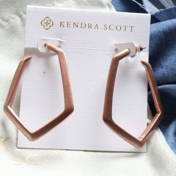Kendra Scott | Lonnie | Rose Gold Hoop Earrings - Picture 1 of 3